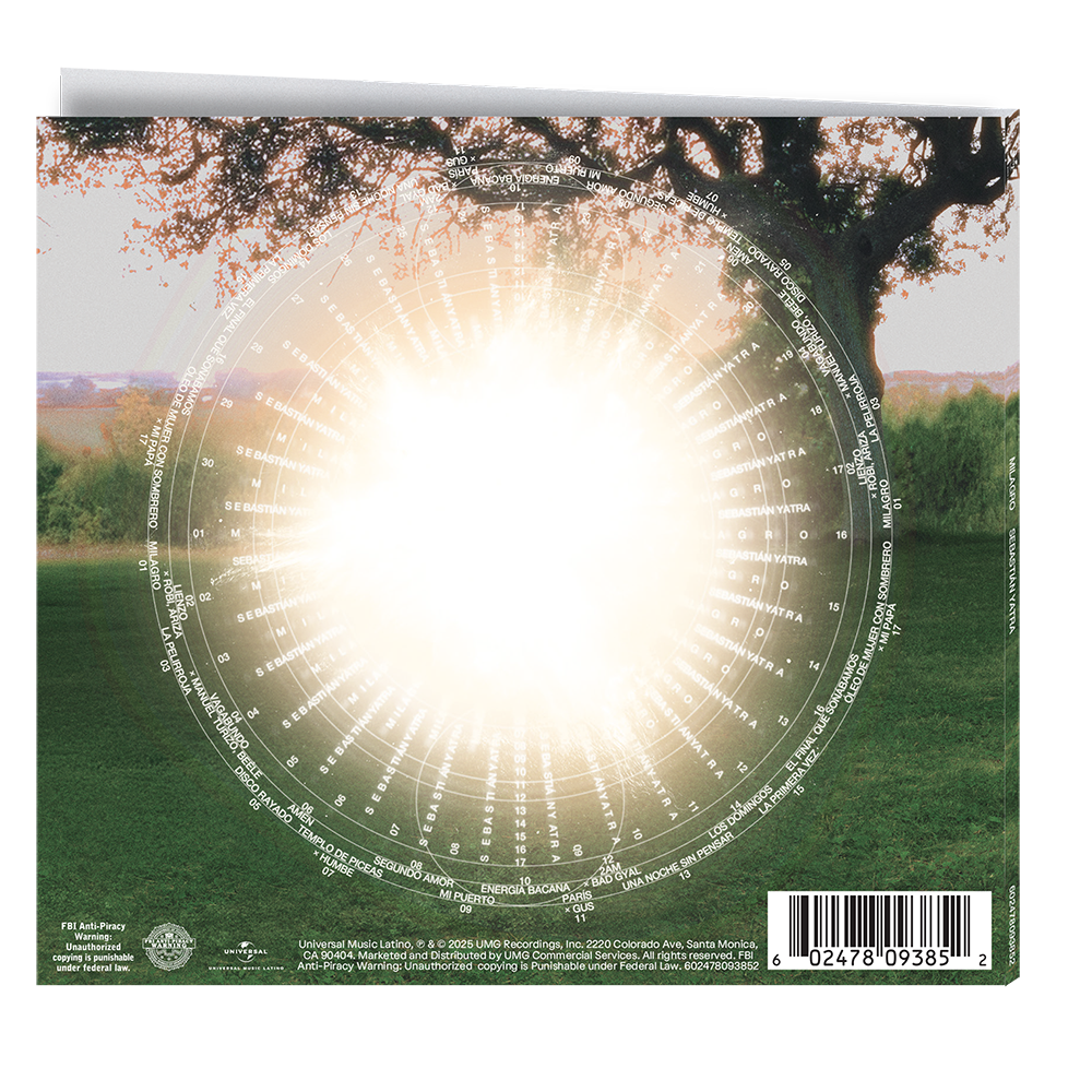 Milagro CD - Back